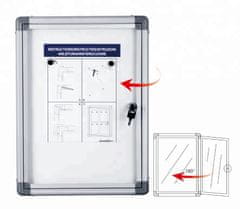 Informační vitrína s magnetickým povrchem, 67 x 49 cm, 4xA4