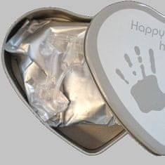 Happy Hands 2D Heart Silver/White