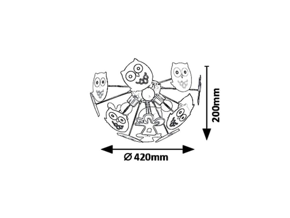 Rabalux Stropní dětské svítidlo 6389 Birdy