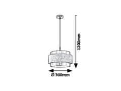 Rabalux Závěsný lustr 5383 Basil - zánovní
