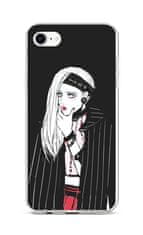 TopQ Kryt iPhone SE 2020 silikon Dark Girl 49556