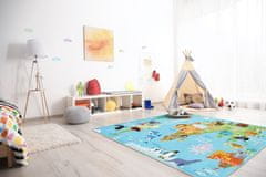 Obsession Dětský kusový koberec Torino kids 233 WORLD MAP 80x120