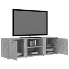 Greatstore TV stolek betonově šedý 120 x 34 x 37 cm dřevotříska