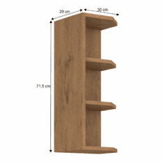 KONDELA Horní policová skříňka, dub lancelot, VEGA 30 G-72 ZAK
