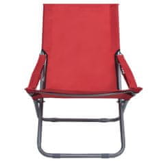 Greatstore Skládací plážové židle 2 ks textil červené