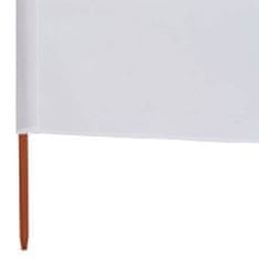 Greatstore 6dílná zástěna proti větru látková 800 x 160 cm pískově bílá