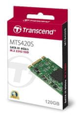 Transcend MTS420S SSD disk, M.2 2242, SATA3 (6 Gb/s), 120GB - rozbaleno