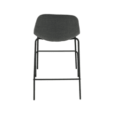 BPS-koupelny Barová židle, tmavě šedá látka / kov, MARIOLA 2 NEW