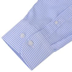 Greatstore Pánská business košile bílá/světle modrá proužek vel. XXL