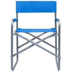 Petromila Režisérské židle 2 ks ocel modré