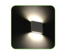 ACA Lightning  Zahradní nástěnné LED svítidlo MAIDA 7W/230V/3000K/310Lm/60°/IP54, tmavě šedé