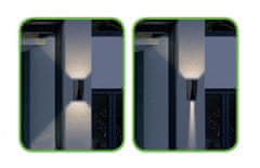 ACA Lightning  Zahradní nástěnné LED svítidlo NOZA 11W/230V/3000K/370Lm/140°/IP65, tmavě šedé