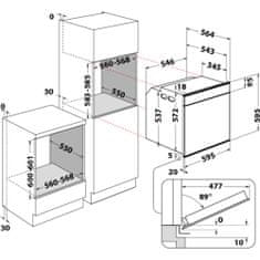 Whirlpool vestavná horkovzdušná trouba W COLLECTION W9 OS2 4S1 P + záruka 5 let na motor ventilátoru