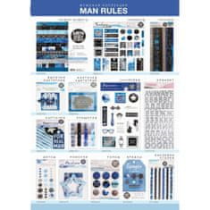 Kraftika Nýtky na scrapbooking, sada "man rules", dekorační