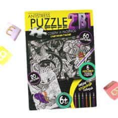 Kraftika Kreativní sada - puzzle s omalovánkou, 1 box - 2 obrázky