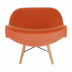 BPS-koupelny Židle, oranžová/buk, CINKLA 3 NEW