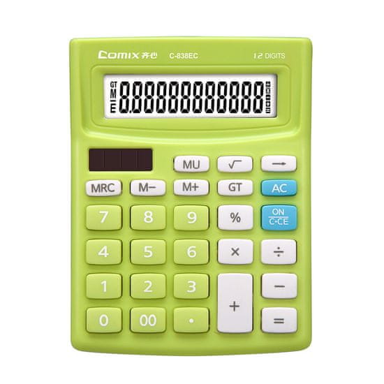 Comix Stolní kalkulačka C-838EC Zelená