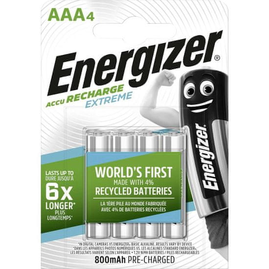 HJ  Baterie AAA/HR03 800mAh ENERGIZER EXTREME 4ks (blistr)