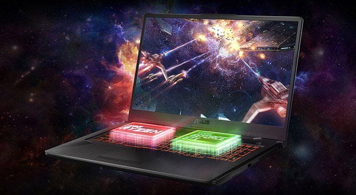 Herní notebook Asus TUF Gaming A17 (FA706IU-H7040T) amd ryzen nvidia geforce gtx 1650 multimédia