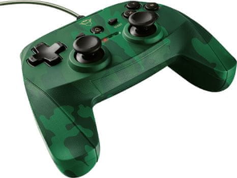 Gamepad Trust GXT 540 Yula Camo (23291) pro Play Station 3, na počítač, USB, 13 tlačítek