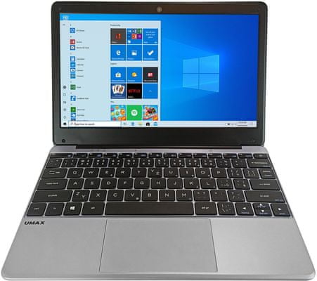 Notebook Umax VisionBook 12Wa Gray (UMM230123) 15,6 palce Full HD dedikovaná grafika NVIDIA GeForce MX Intel 10. generace NanoEdge tenký rámeček displeje