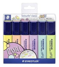 Staedtler Zvýrazňovač "Textsurfer Classic Pastel", 6 různých barev, 1-5 mm 364 CWP6