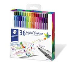 Staedtler Linery "Triplus 334", sada 36 barev, 0.3 mm 334 C36 