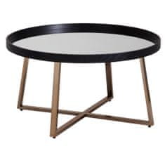 Bruxxi Konferenční stolek Jerry, 78 cm, černá / zlatá