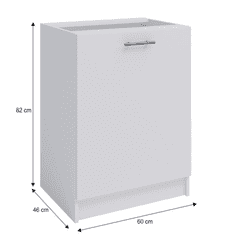 KONDELA Dolní skříňka, bílá, levá, FABIANA S - 60