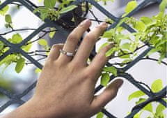 Beneto Stříbrný otevřený prsten se zirkony AGG336 (Obvod 52 mm)