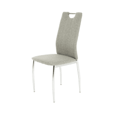 KONDELA Jídelní židle, látka béžový melír / chrom, OLIVA NEW