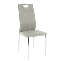 KONDELA Jídelní židle, látka béžový melír / chrom, OLIVA NEW
