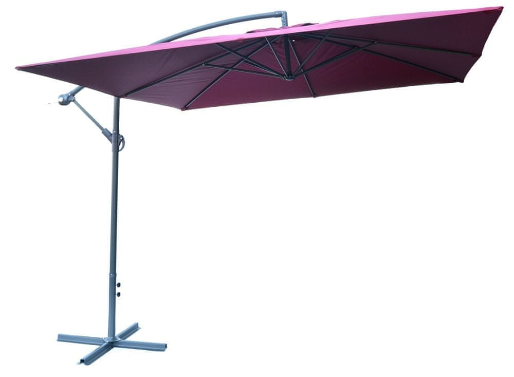 Rojaplast Slunečník 8080 boční (270x270cm) bordo - použité