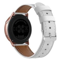 BStrap Leather Italy řemínek na Samsung Galaxy Watch Active 2 40/44mm, white