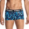 Funky Trunks Blue ZigZag pánské boxerky Barva: modrá, Velikost: XL