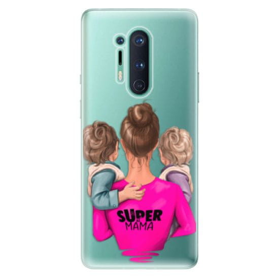 iSaprio Silikonové pouzdro - Super Mama - Two Boys pro OnePlus 8 Pro