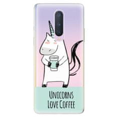 iSaprio Silikonové pouzdro - Unicorns Love Coffee pro OnePlus 8