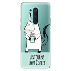 iSaprio Silikonové pouzdro - Unicorns Love Coffee pro OnePlus 8 Pro