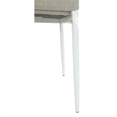 BPS-koupelny Židle, béžová látka / bílý kov, COLETA NOVA