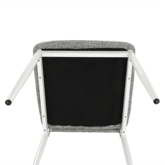 BPS-koupelny Židle, světlešedá látka / bílý kov, COLETA NOVA