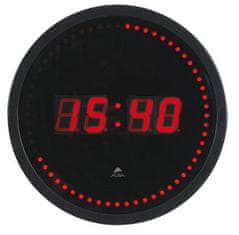 Alba Nástěnné hodiny "Horled", LCD displej, černá, 30cm
