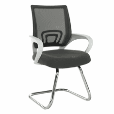KONDELA Zasedací židle šedá/bílá, Sanaz TYP 3