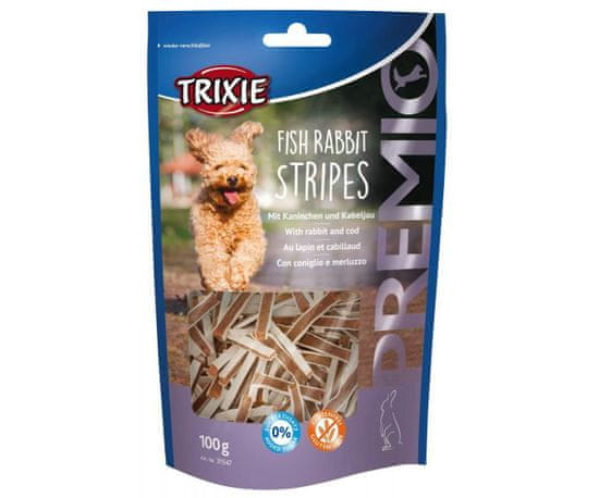 Trixie Premio fish rabbit stripes kousky s rybou a králíkem 100g