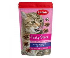 Sanal Cat tasty stars salmon-hvězdičky s příchutí lososa