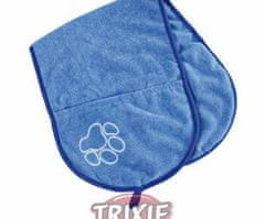 Trixie Vysoušecí šál s kapsami 93x28cm - modrý,