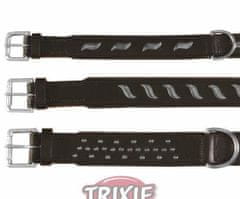 Trixie Obojek active kožený (l-xl) 57-66 cm/30mm černý,