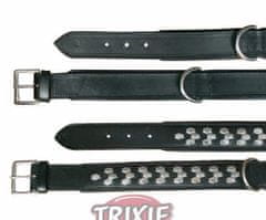 Trixie Obojek active kožený (l-xl) 55-65 cm/40mm černý,