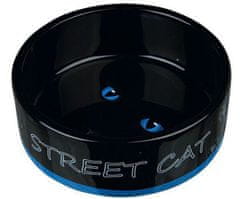 Trixie Keramická miska street cat černá s očima 0,3 l/12cm