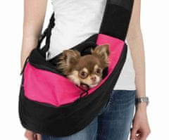 Trixie Přenosná taška-nosička na hrudník 50x25x18cm růžovo/černá