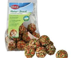 Trixie Natur snack - kuličky s mrkví a hráškem pro hlodavce 140g